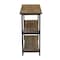 Alaterre Furniture Pomona 31"H 2-Shelf Metal and Solid Wood Under-Window Bookcase AMBA1420 - alternate 3